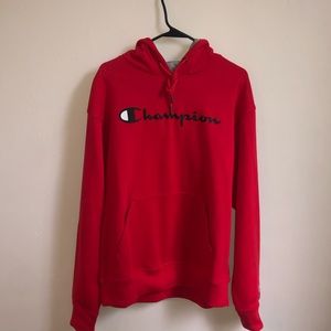 Red Champion Hoodie size M